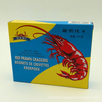 170g 175g 227g paper box packing prawn crackers 5 mix colors  Snack colored prawn chip prawn cracker